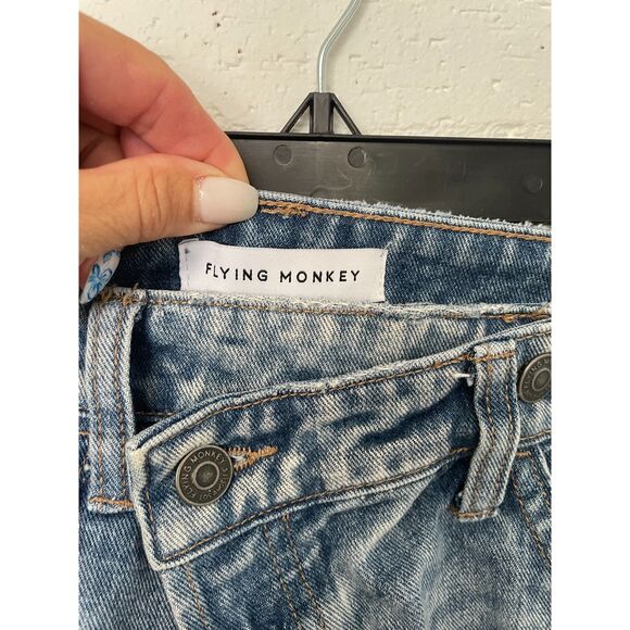 Flying Monkey Women's Cropped Ankle Bootcut Jeans - Picture 3 of 7